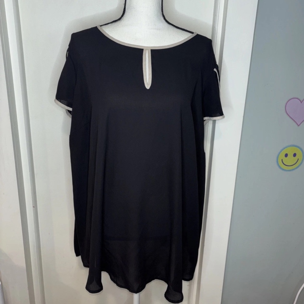 Torrid Sheer Black Blouse Size 3 3X